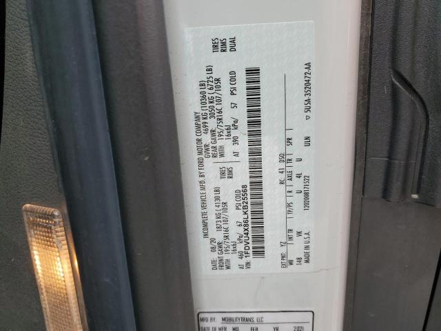 Photo 10 from auction – 2020 FORD TRANSIT T- with VIN 1FDVU4X86LKB25568