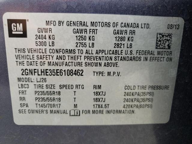Photo 10 from auction – 2014 CHEVROLET EQUINOX LT with VIN 2GNFLHE35E6108462