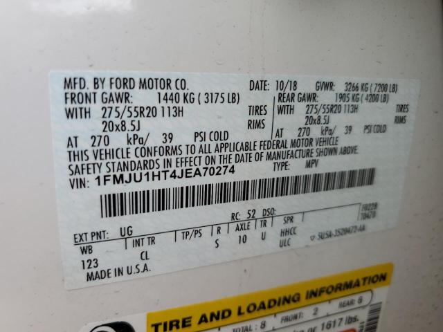Photo 10 from auction – 2018 FORD EXPEDITION with VIN 1FMJU1HT4JEA70274