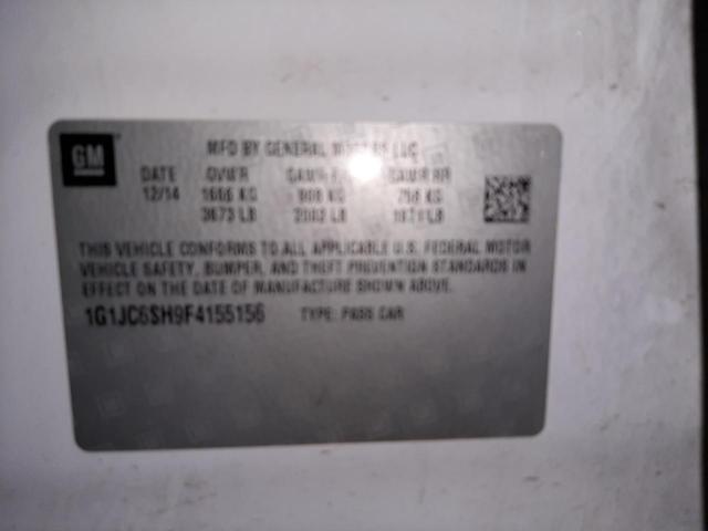 Photo 10 from auction – 2015 CHEVROLET SONIC LT with VIN 1G1JC6SH9F4155156
