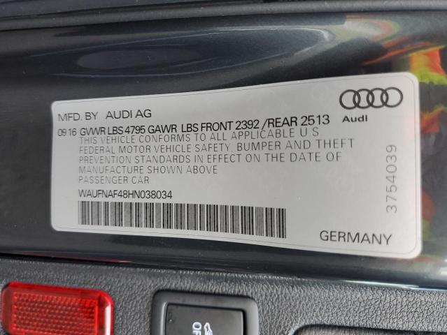 Photo 10 from auction – 2017 AUDI A4 PRESTIG with VIN WAUFNAF48HN038034