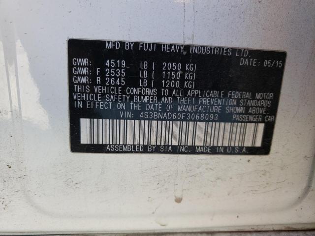 Photo 10 from auction – 2015 SUBARU LEGACY 2.5 with VIN 4S3BNAD60F3068093