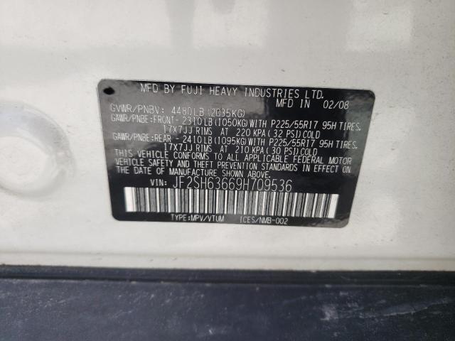 Photo 10 from auction – 2009 SUBARU FORESTER 2 with VIN JF2SH63669H709536