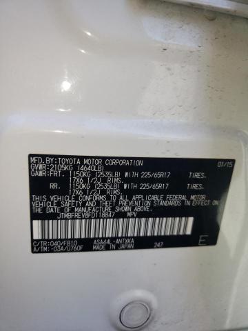 Photo 10 from auction – 2015 TOYOTA RAV4 LE with VIN JTMBFREV8FD118847