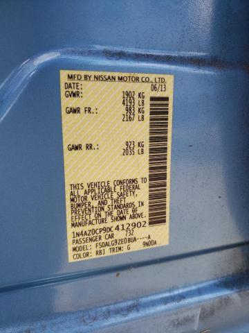 Photo 10 from auction – 2013 NISSAN LEAF S with VIN 1N4AZ0CP9DC412902