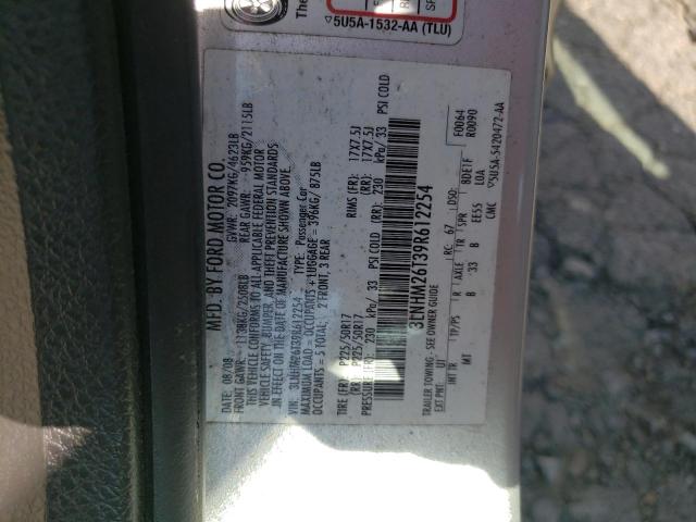 Photo 10 from auction – 2009 LINCOLN MKZ with VIN 3LNHM26T39R612254