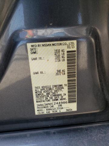 Photo 10 from auction – 2015 NISSAN ALTIMA 2.5 with VIN 1N4AL3APXFC244986