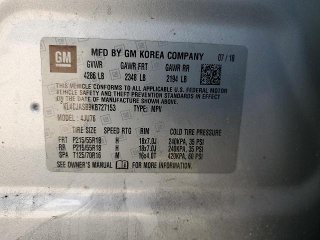 Photo 10 from auction – 2019 BUICK ENCORE PRE with VIN KL4CJASB9KB727153