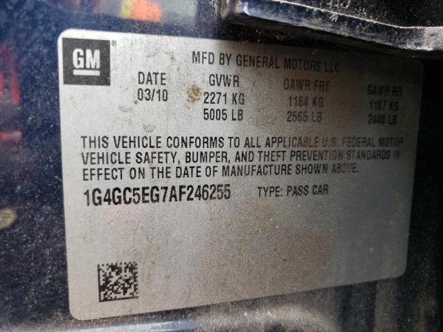 Photo 10 from auction – 2010 BUICK LACROSSE C with VIN 1G4GC5EG7AF246255