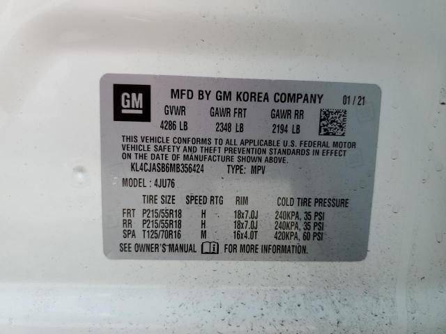 Photo 10 from auction – 2021 BUICK ENCORE PRE with VIN KL4CJASB6MB356424