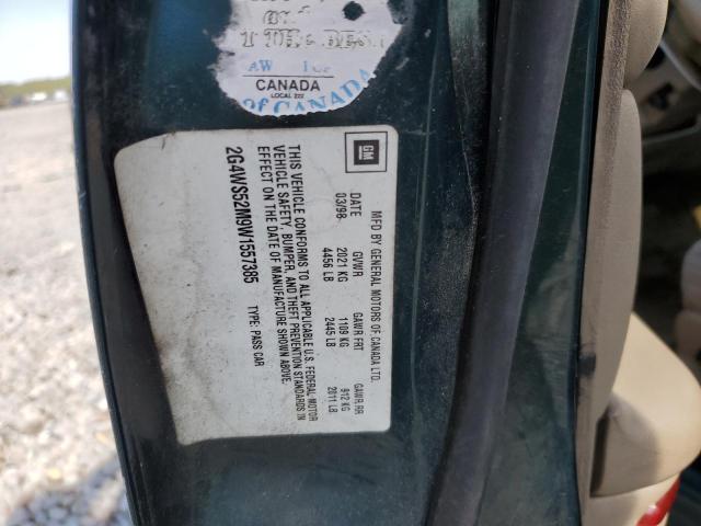 Photo 10 from auction – 1998 BUICK CENTURY CU with VIN 2G4WS52M9W1557385