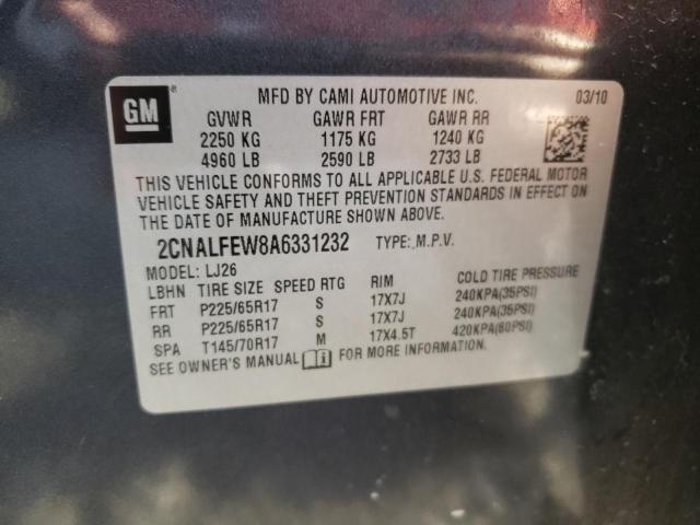 Photo 10 from auction – 2010 CHEVROLET EQUINOX LT with VIN 2CNALFEW8A6331232