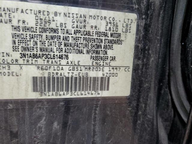 Photo 10 from auction – 2012 NISSAN SENTRA 2.0 with VIN 3N1AB6AP3CL614676