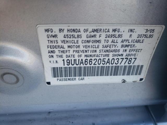 Photo 10 from auction – 2005 ACURA TL with VIN 19UUA66205A037787