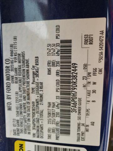 Photo 10 from auction – 2013 FORD FUSION SE with VIN 3FA6P0H79DR382449