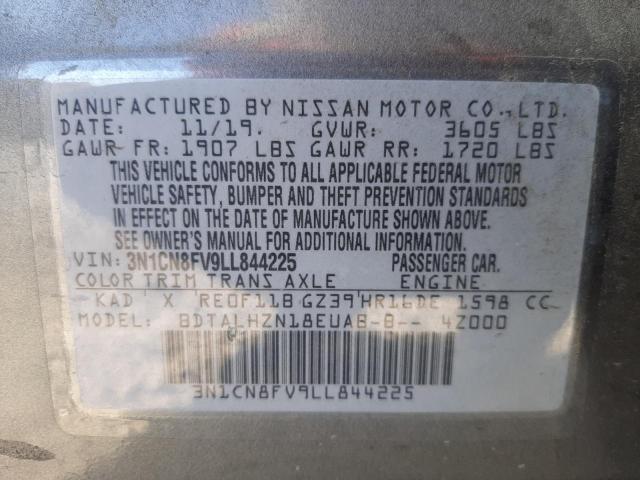 Photo 10 from auction – 2020 NISSAN VERSA SR with VIN 3N1CN8FV9LL844225