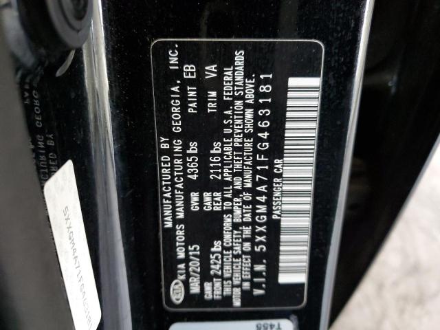 Photo 10 from auction – 2015 KIA OPTIMA LX with VIN 5XXGM4A71FG463181