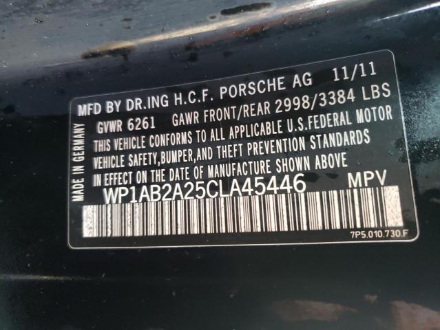 Photo 10 from auction – 2012 PORSCHE CAYENNE S with VIN WP1AB2A25CLA45446