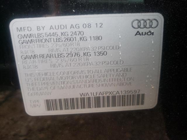 Photo 10 from auction – 2012 AUDI Q5 PREMIUM with VIN WA1LFAFPXCA139597