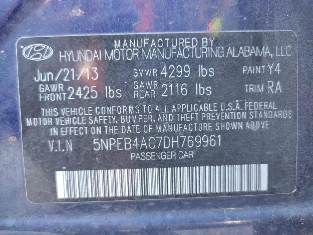 Photo 10 from auction – 2013 HYUNDAI SONATA GLS with VIN 5NPEB4AC7DH769961