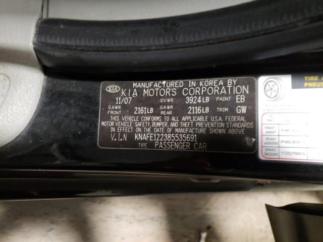 Photo 10 from auction – 2008 KIA SPECTRA EX with VIN KNAFE122385535691