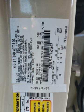 Photo 10 from auction – 2015 LINCOLN MKZ with VIN 3LN6L2G97FR620642