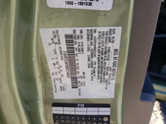 Photo 10 from auction – 2008 FORD FOCUS SE with VIN 1FAHP35N98W254602