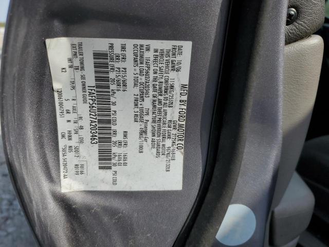 Photo 10 from auction – 2007 FORD TAURUS SEL with VIN 1FAFP56U27A203463