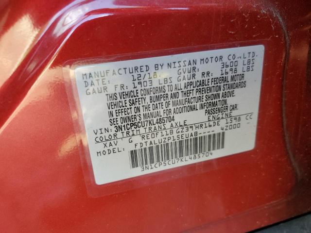 Photo 10 from auction – 2019 NISSAN KICKS S with VIN 3N1CP5CU7KL485704