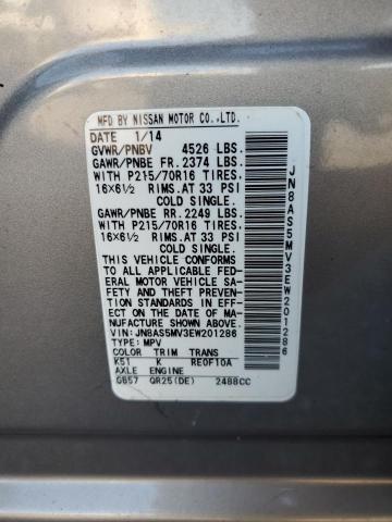 Photo 10 from auction – 2014 NISSAN ROGUE SELE with VIN JN8AS5MV3EW201286