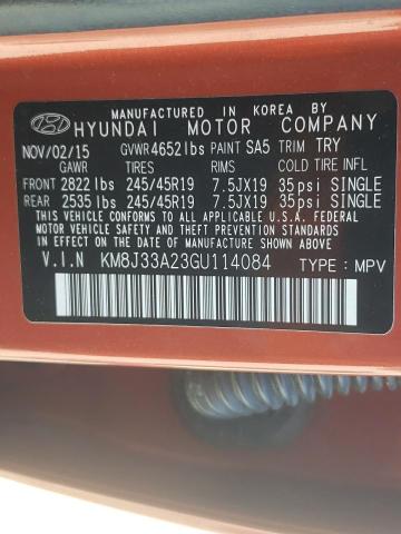 Photo 10 from auction – 2016 HYUNDAI TUCSON LIM with VIN KM8J33A23GU114084