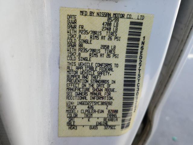 Photo 10 from auction – 2000 NISSAN FRONTIER C with VIN 1N6ED27T5YC309282