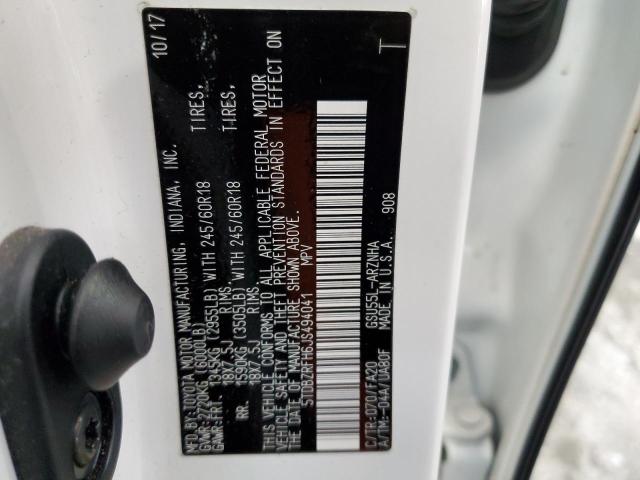 Photo 10 from auction – 2018 TOYOTA HIGHLANDER with VIN 5TDBZRFH6JS494041