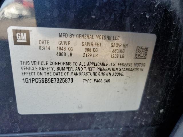 Photo 10 from auction – 2014 CHEVROLET CRUZE LT with VIN 1G1PC5SB9E7325870