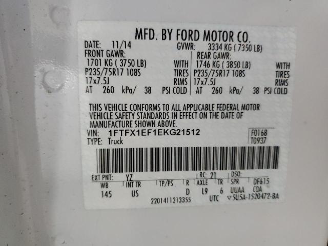Photo 10 from auction – 2014 FORD F150 SUPER with VIN 1FTFX1EF1EKG21512