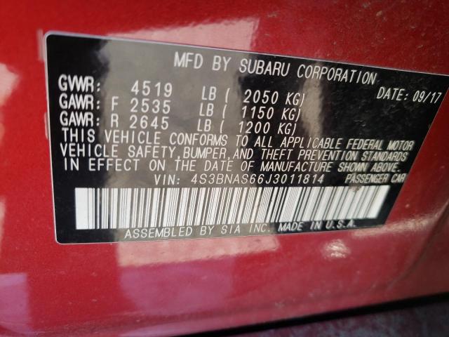 Photo 10 from auction – 2018 SUBARU LEGACY SPO with VIN 4S3BNAS66J3011814
