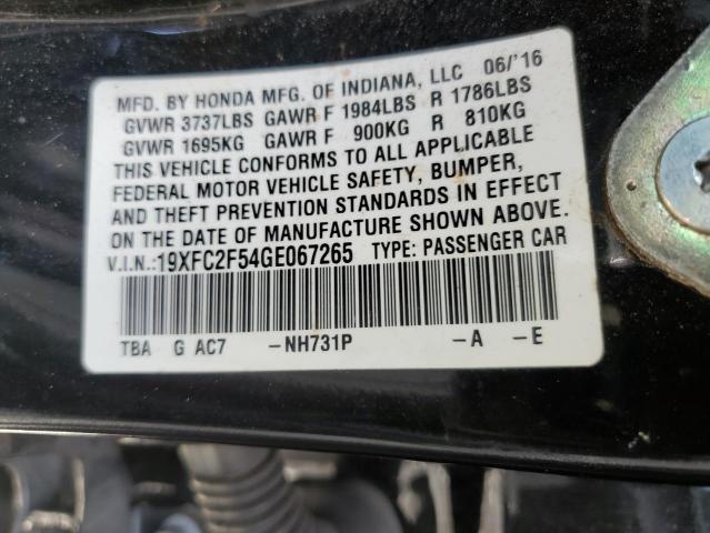 Photo 10 from auction – 2016 HONDA CIVIC LX with VIN 19XFC2F54GE067265