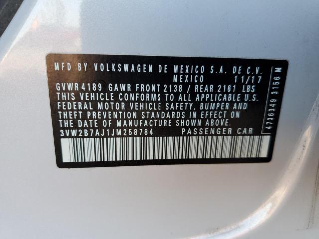 Photo 10 from auction – 2018 VOLKSWAGEN JETTA S with VIN 3VW2B7AJ1JM258784