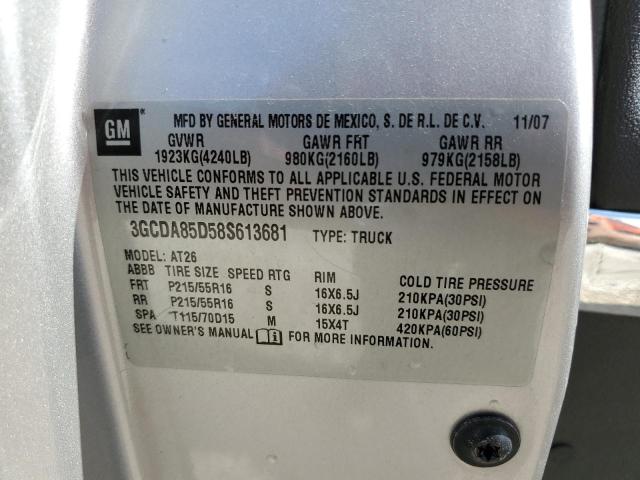 Photo 10 from auction – 2008 CHEVROLET HHR PANEL with VIN 3GCDA85D58S613681