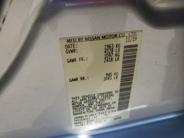 Photo 10 from auction – 2020 NISSAN ALTIMA SR with VIN 1N4BL4CV8LC202334