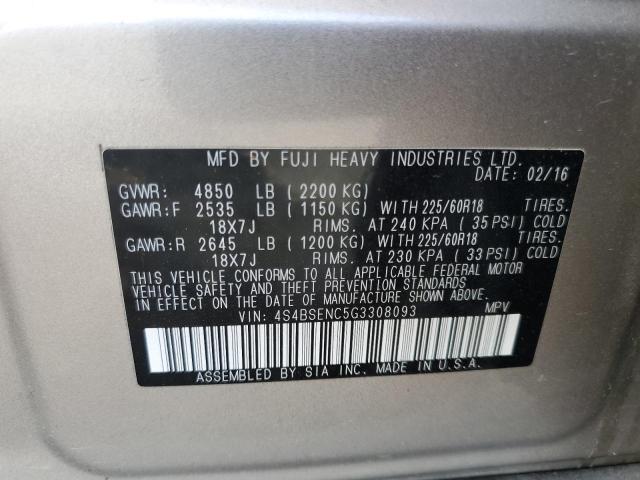 Photo 10 from auction – 2016 SUBARU OUTBACK 3. with VIN 4S4BSENC5G3308093