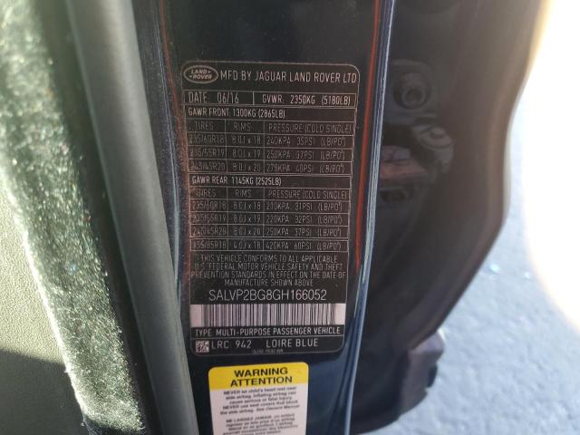 Photo 10 from auction – 2016 LAND ROVER RANGE ROVE with VIN SALVP2BG8GH166052