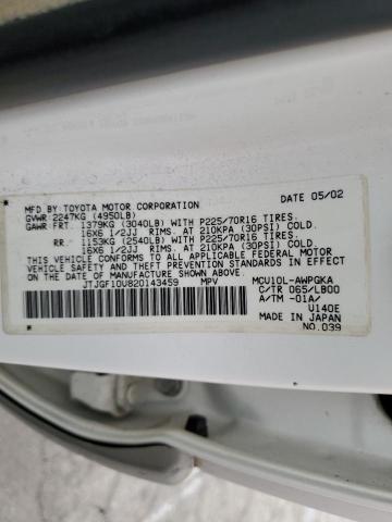 Photo 10 from auction – 2002 LEXUS RX 300 with VIN JTJGF10U820143459