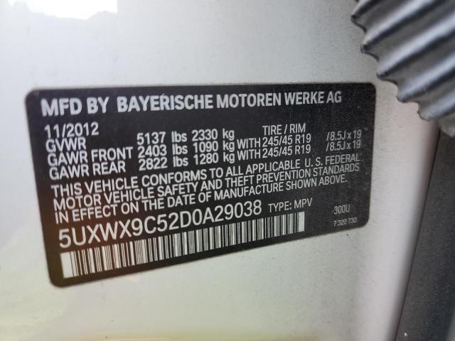 Photo 10 from auction – 2013 BMW X3 XDRIVE2 with VIN 5UXWX9C52D0A29038