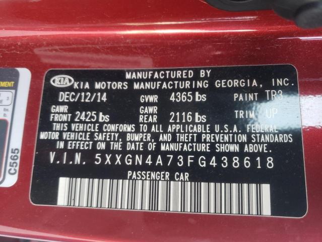 Photo 10 from auction – 2015 KIA OPTIMA EX with VIN 5XXGN4A73FG438618