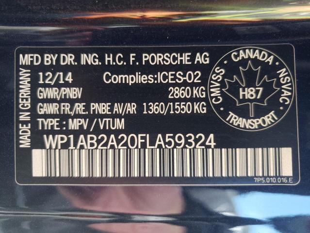 Photo 10 from auction – 2015 PORSCHE CAYENNE S with VIN WP1AB2A20FLA59324