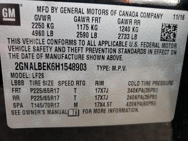 Photo 10 from auction – 2017 CHEVROLET EQUINOX LS with VIN 2GNALBEK6H1548903