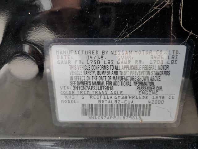 Photo 10 from auction – 2018 NISSAN VERSA S with VIN 3N1CN7AP2JL879818