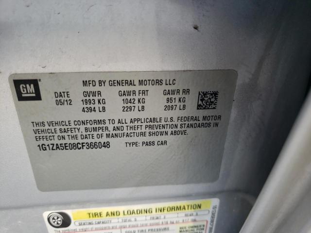 Photo 10 from auction – 2012 CHEVROLET MALIBU LS with VIN 1G1ZA5E08CF366048