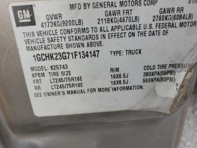 Photo 10 from auction – 2001 CHEVROLET SILVERADO with VIN 1GCHK23G71F134147